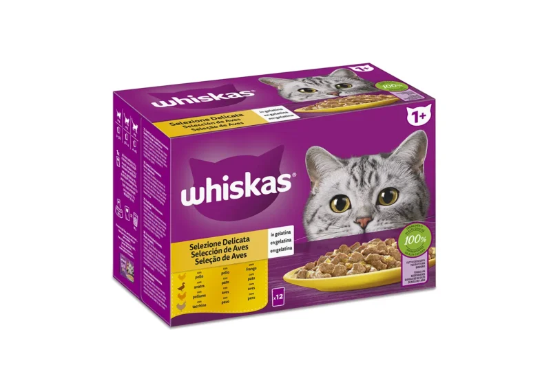 WHISKAS MULTIPACK AVES 4X12X85GR