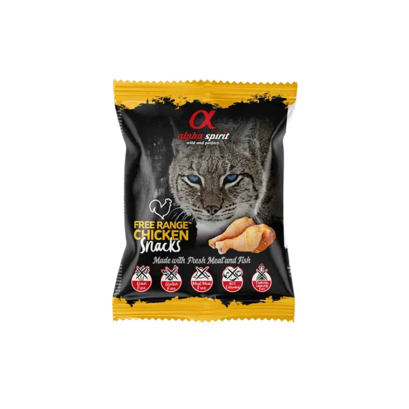 ALPHA SPIRIT FELINE FREE RANGE POLLO SNACKS 24X50GRS