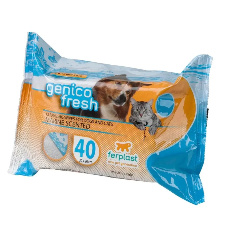 FERPLAST TOALLITAS GENICO FRESH PERRO Y GATO MARINE 40UDS