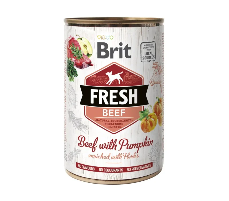 BRIT FRESH TERNERA CALABAZA 6X400GR