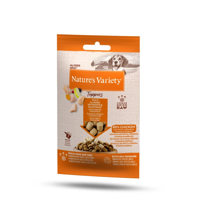 NATURE'S VARIETY FREEZE DRIED TOPPERS CHIKEN 20X15GR