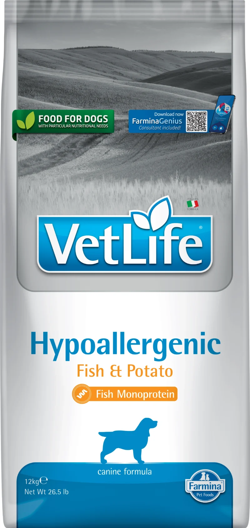 FARMINA VET LIFE DOG HYPOALLERGENIC PESCADO 12KG