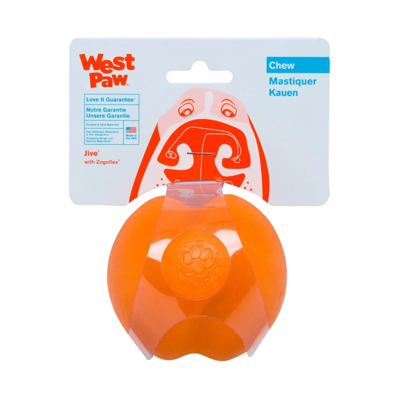 WEST PAW JUGUETE ZOGOFLEX JIVE L 8CM MANDARINA