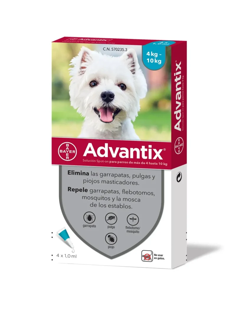 ADVANTIX 4 PIPETAS 1,0ML 4-10KG